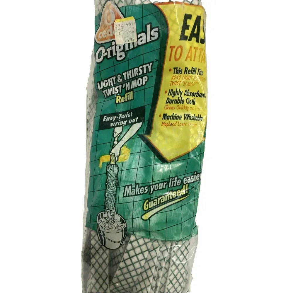 O Cedar Light 'N Thirsty Twist 'N Mop Refill Fits #242 Machine Washable NOS 1996 - Picture 6 of 6